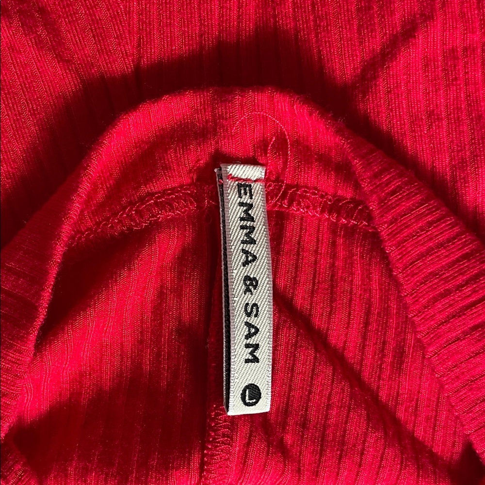 Red Ribbed Bodysuit - Picture 3 of 4